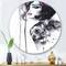 Designart - Painting Female Portrait - Modern Metal Circle Wall Art